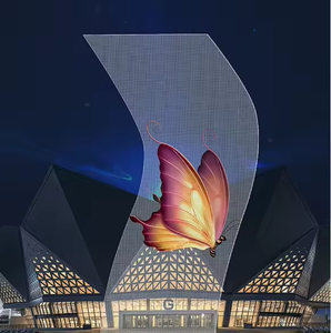 P4-8 Window Glass Adhesive Transparent Easy Installation LED Flexible Transparent Film Retail Store Animation Graphics - Product Image 2