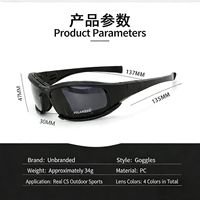 Lunettes tactiques 3 verres interchangeables polarisés anti-rayures pour activités de plein air, unisexes, lunettes de tir, protection UV400, lunettes d'airsoft