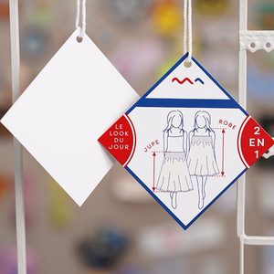 בגד אביזרי בגד יד לוגו אישית עשה תווית מחרוזת תוויות נייר אישית - Product Image 2