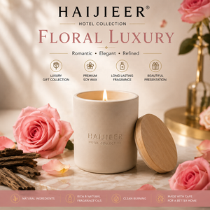 شموع معطرة مخصصة من شمع الصويا في كوب سيراميك مع غطاء خشبي، عطور منزلية، مجموعة هدايا للعلاج بالروائح، شموع معطرة - Product Image 1