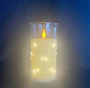 Bougies LED 3D en cire véritable, électroniques, à piles, <span class=keywords><strong>avec</strong></span> télécommande et guirlande lumineuse pour Noël et Pâques - Product Image 2