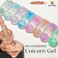 BD Uni-corn Gel Polonais Super Flash Paillettes Disco Glitter Shimmer Prêt à Expédier Effet Laser Holographique Hema Free Nail
