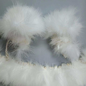 Putih bersenar Turki Marabou darah <span class=keywords><strong>Quill</strong></span> bulu untuk Karnaval terbang mengikat bahan memancing - Product Image 3