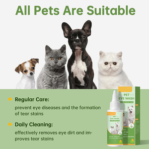 Nettoyant pour les yeux des animaux de compagnie avec logo personnalisé, nettoyeur de taches de larmes, gouttes pour les yeux secs pour tous les animaux - Product Image 5