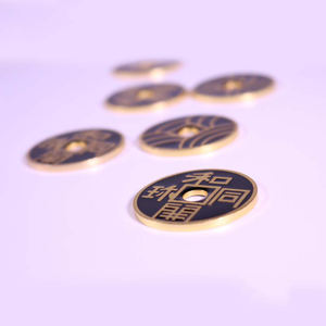 브릴리언트매직 고대 일본 중국 전통 동전 금속 소품, 클로즈업 마술을 위한 오래된 동전 디자인 특징, 간편한 마술 수행 - Product Image 3