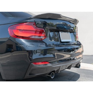 EOX Style Rear Bumper Fins Spoiler Wing Lip Splitters Carbon <b>Diffuser</b> for BMW F22 F23 2 Series M Tech - Product Image 2