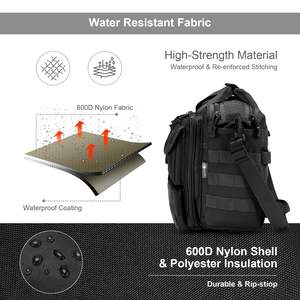 मैन अटैक लैपटॉप बैग मैसेंजर कंधे के लिए सामरिक ब्रीफकेस - Product Image 5