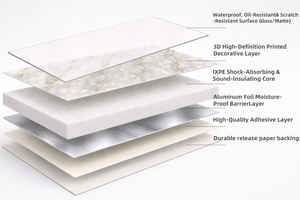 Pegatina de Pared con <span class=keywords><strong>Efecto</strong></span> <span class=keywords><strong>Espejo</strong></span> IXPE, Adhesiva, 3D, Impermeable, para Restaurante - Product Image 2