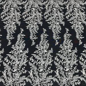 Tissu de dentelle de mariée de luxe Dentelle de broderie perlée - Product Image 1