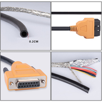 OBDII 16-Pin Stecker auf DB15P Buchse Adapterkabel mit Externer DC-Stromversorgung