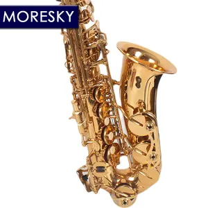 MORESKY E-플랫 Eb 알토 색소폰 골드 키 케이스 음악 악기 MAS-101