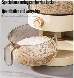Easy Access 5kg <strong>Plastic</strong> PP Rice Dispenser Translucent Lid Moisture-proof Kitchen Cereal Dispenser Sealed <strong>Storage</strong> <strong>Container</strong> for - Product Image 3