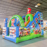 Structure gonflable Paws Dog pour fête, château gonflable avec toboggan, jouets Patrols