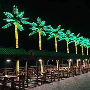 Trang Trí Tiệc LED Thắp Sáng Cây Cọ Với Dừa - Product Image 4