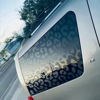 Autocollants universels découpés pour vitres latérales de voiture, motif léopard guépard, compatibles avec la plupart des SUV et camionnettes, adaptés aux Toyota, Ford, Chevy, Dodge
