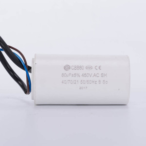 Condensateur de démarrage gainé Cbb60 60Uf 450Vac pour moteurs de lave-linge et pompes à eau - Product Image 2