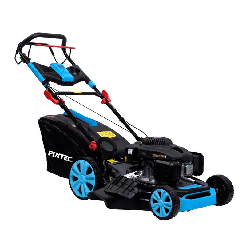 FIXTEC Good Quality 196CC 4kw 60L Self Propelled Gas Gasoline Lawn Mowers 20 inch Petrol Lawn Mower for Sale