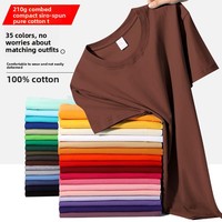 T-shirt en coton 100% teint réactif de haute qualité, peigné, résistant aux plis, impression personnalisée, t-shirt uni décontracté pour homme