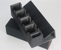 Boîte de rangement multi-compartiments en PU pour cartes OEM, grande capacité pour cartes à collectionner de jeux de société