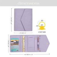 Hongbo Best Seller – Couverture de carnet A6 en cuir Saffiano Epi 23 couleurs avec anneau doré, insert de classeur esthétique et motif de sac prêt à l'emploi