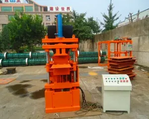 Harga Pabrik Pemasok Bata Saling Mengunci Tanah Liat Di Cina Mesin Pembuat Ubin SY1-10 Semi Otomatis Pembuat Blok Bata Tekan
