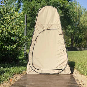 Tente de Douche et Toilettes Instantanée Pop-Up Moderne Étanche avec Fenêtre Kaki 1.2x1.2x1.9M Quatre Saisons pour Camping – Prix Abordable - Product Image 2