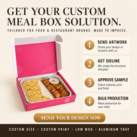 Emballages alimentaires jetables en papier personnalisés, écologiques, avec pelliculage mat, pour shawarma halal, poulet frit, mandi, biryani, riz