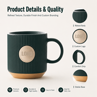 Mug en céramique personnalisé finition mate nordique, écologique, mugs à café de luxe avec logo, cadeaux d'entreprise