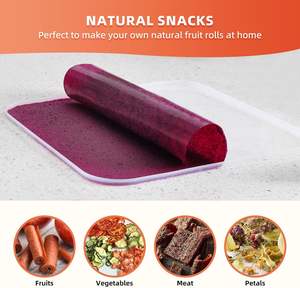 Feuilles de déshydrateur en silicone Tapis de séchage antiadhésifs pour jerky, fruits, herbes, chips, craquelins de lin Crusts Tray Lip Liners - Product Image 5