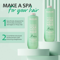 Luxliss végétalien nanoplastie kératine crème de traitement lisse brésilienne éruption kératine protéine traitement des cheveux pour le lissage des cheveux