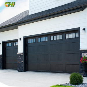 Puerta de <span class=keywords><strong>Garaje</strong></span> Seccional de Acero Aislada CHI OEM ODM 16x7 Panel Liso con Ventanas Certificación UL325 Puerta de <span class=keywords><strong>Garaje</strong></span> Doble - Product Image 1