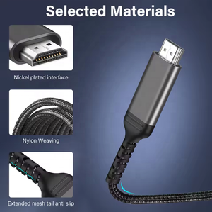 <span class=keywords><strong>Câble</strong></span> USB C Type-c vers <span class=keywords><strong>HDMI</strong></span> compatible 4K, <span class=keywords><strong>câble</strong></span> convertisseur HDMI2.0 HDTV mâle 4K/60Hz pour MacBook <span class=keywords><strong>Samsung</strong></span> Laptop - Product Image 2
