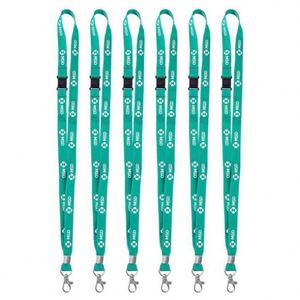 Porte-cartes en tissu de bambou écologique avec logo personnalisé imprimé en sérigraphie, cordon de cou - Product Image 6