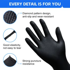 XINGYU Guantes De Trabajo Gardening Work Gloves Black 100pcs Food Grade Waterproof Allergy Gloves Nitrile Disposable