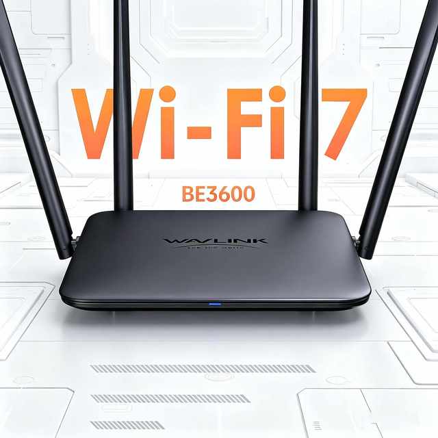 New BE3600 WiFi7 2767Mbps Dual Band 2.4G 5.8G Wired Router with 4 External Antennas Networking Home Use
