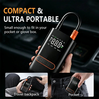 Portable Tire Inflator with Digital Pressure Gauge Emergency Light & Tire Pressure Monitor