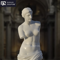 Célèbre grandeur nature extérieur Ganrden décor sculpté à la main pierre homme Figure Sculpture Statues en marbre nu mâle David Statue