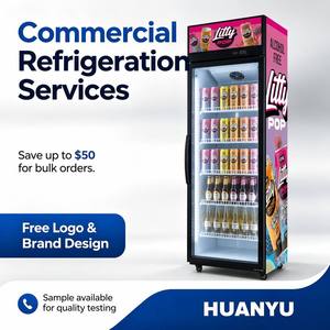 Congélateur vertical commercial avec porte vitrée pour la présentation de glaces, congélateur industriel sur pied pour supermarché - Product Image 5