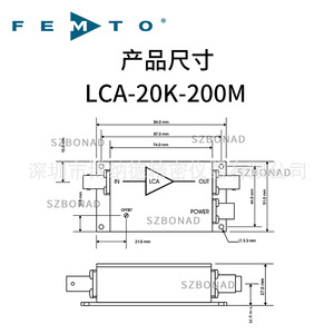 Amplificador de corriente Femto Lca-20K-200M 2x10^8 V/A de bajo ruido para mediciones de precisión - Product Image 3