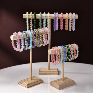 Wooden Jewelry <b>Display</b> <b>Stand</b> Necklace Bracelet Earring Rack Desktop Organizer For Accessories Storage And Showcasing - Product Image 2