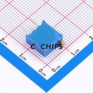 Resistencia Ajustable/Potenciómetro 3296W-501-LF, Componente de Orificio Pasante (THT)-3P, 9.5x4.8mm, Resistencia de 500 Ohmios, 10%, 500mW, 250ppm ℃ - Product Image 2