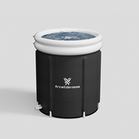 Conception détachable spéciale OEM pour nettoyer la baignoire portable pliante 340L Baignoire glacée gonflable extérieure