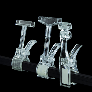Porta etichette scaffale all'ingrosso Clip di plastica trasparente per ABS per negozio al dettaglio - Product Image 1