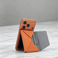 Portefeuille magnétique en PU de couleur unie, porte-cartes de crédit et support pour iPhone 15 Pro Max, modèle ALLJ-12