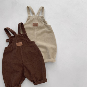 Salopette en coton tricoté respirante style vintage coréen pour bébés et jeunes enfants, personnalisable - Product Image 3