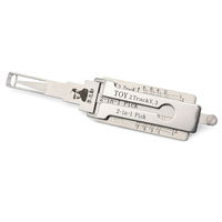 Outil de serrurier TOY2 V2 2-en-1 Lishi en métal durable pour déverrouillage et décodage de serrures de voitures TOY Track