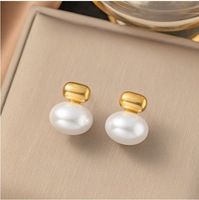 Boucles d'oreilles clous plaquées or Gaovo Niche Premium, style influenceur viral, pour femmes, en acier titane résistant au ternissement, bijoux de mode