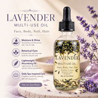 Huile de lavande biologique multi-usage en vrac, extrait botanique, sérum pour l'éclat de la peau, huile de soin capillaire pour la réparation des cuticules des ongles