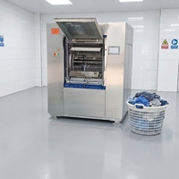 Laveuse-essoreuse industrielle à barrière sanitaire 100 kg toutes saisons pour hôpitaux