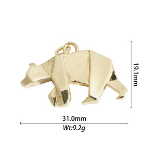 Mixed Shape Gold Plated Copper Pendant For Necklace Making Jewelry Findings Components Origami Animals Guns Musical Instruments - Product Image 2